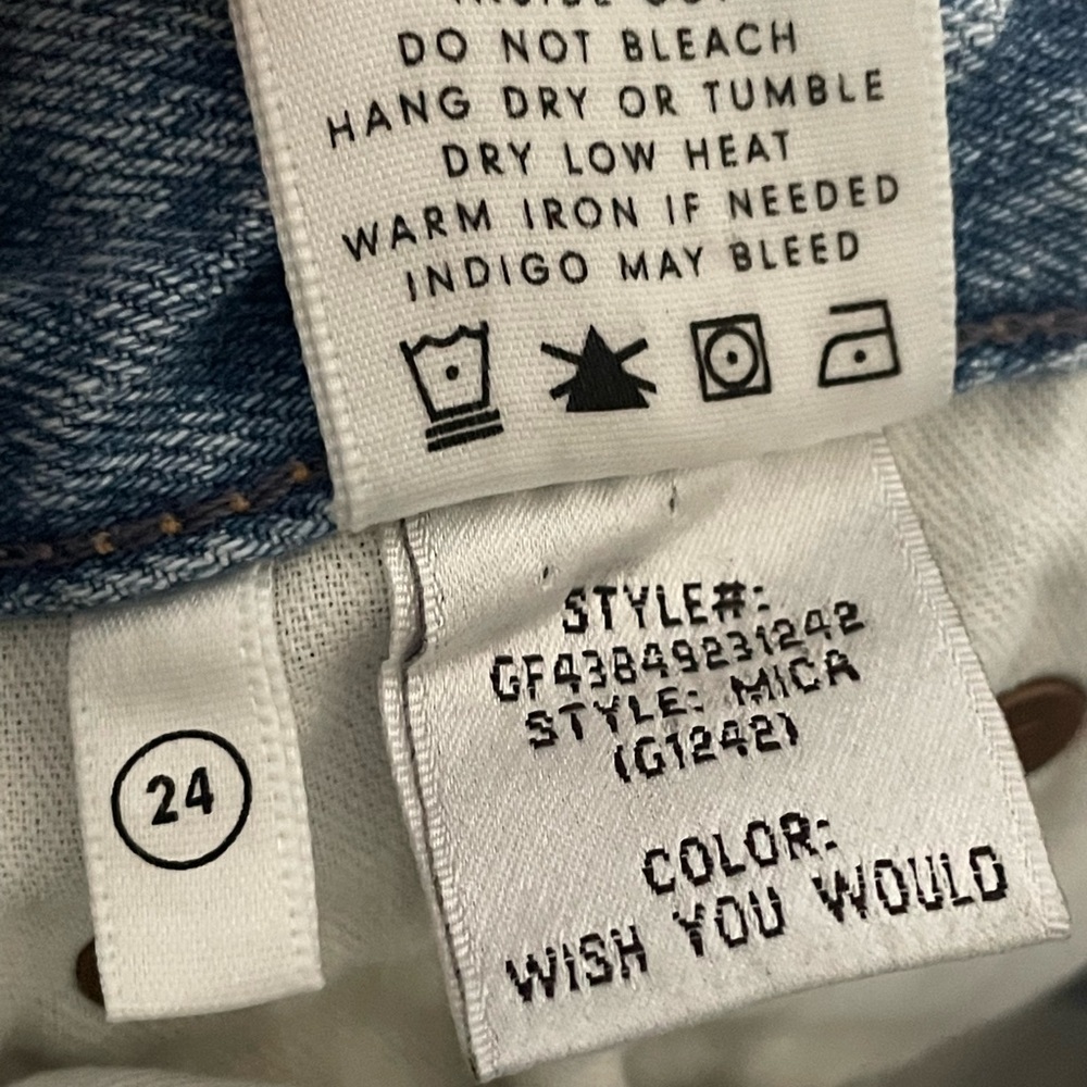 Grlfrnd Distressed Denim Mica in Wish You Would Size 24 - Picture 7 of 8